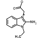 structure of CAS# 462068-66-2, (2-Amino-1-Ethyl-1H-3,1-Benzimidazol-3-Ium-3-Yl)Acetate;(3-Ethyl-2-imino-2,3-dihydro-benzoimidazol-1-yl)-a;(3-Ethyl-2-imino-2,3-dihydro-benzoimidazol-1-yl)-acetic acid;(3-ETHYL-2-IMINO-2,3-DIHYDRO-BENZOIMIDAZOL-1-YL)-ACETICACID