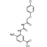 CAS#: 462605-03-4， 3-({[(4-Chlorophenoxy)Acetyl]Carbamothioyl}Amino)-4-Methylbenzoic Acid
