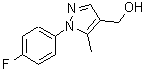 structure of CAS# 465514-37-8, [1-(4-Fluorophenyl)-5-Methyl-1H-Pyrazol-4-Yl]Methanol;[1-(4-fluorophenyl)-5-methylpyrazol-4-yl]methan-1-ol;1-(4-Fluo<wbr>rophenyl)<wbr>-4-(hydro<wbr>xymethyl)<wbr>-5-methyl<wbr>-1H-pyraz<wbr>ole, 1-Fl<wbr>uoro-4-[4<wbr>-(hydroxy<wbr>methyl)-5<wbr>-methyl-1<wbr>H-pyrazol<wbr>-1-yl]ben<wbr>zene;3-(4-Fluorophenyl)-5-methylisoxazole-4-carbonylchloride