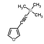 structure of CAS# 465521-19-1, (3-Furylethynyl)(Trimethyl)Silane;(3-Furylethynyl)trimethylsilane;4-(3-furyl)-2,2-dimethyl-2-silabut-3-yne;FURAN,3-[2-(TRIMETHYLSILYL)ETHYNYL]-