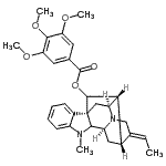 CAS#: 466-57-9， (2xi,19E)-Ajmal-19-en-17-yl 3,4,5-trimethoxybenzoate