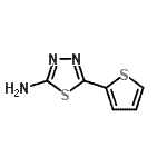 structure of CAS# 4683-00-5, 5-(2-Thienyl)-1,3,4-Thiadiazol-2-Amine;2-Amino-5-(2-thienyl)-1,3,4-thiadiazole;2-Amino-5<wbr>,6,7,8-te<wbr>trahydrop<wbr>yrido-[4,<wbr>3-d]-pyri<wbr>midine di<wbr>hydrochlo<wbr>ride;5-(2-thienyl)-1,3,4-thiadiazole-2-ylamine