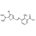 CAS#: 469909-70-4， 3-[(E)-{[4-Bromo-5-(Dimethylamino)-2-Furyl]Methylene}Amino]-2-Methylbenzoic Acid