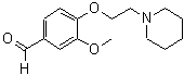 结构式 CAS# 46995-88-4, 3-甲氧基-4-[2-(1-哌啶基)乙氧基]苯甲醛
