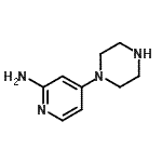 structure of CAS# 470442-95-6, 4-(1-Piperazinyl)-2-Pyridinamine;2-Amino-4-(piperazin-1-yl)pyridine;2-Pyridinamine,4-(1-piperazinyl)-;4-(piperazin-1-yl)pyridin-2-amine