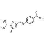 CAS#: 470685-57-5， 1-{4-[(E)-{[4-Bromo-5-(Dimethylamino)-2-Furyl]Methylene}Amino]Phenyl}Ethanone