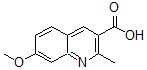 structure of CAS# 470702-34-2, 7-Methoxy-2-Methyl-3-Quinolinecarboxylic Acid;7-METHOXY-2-METHYLQUINOLINE-3-CARBOXYLIC ACID