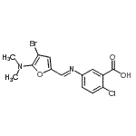 CAS#: 470719-34-7， 5-[(E)-{[4-Bromo-5-(Dimethylamino)-2-Furyl]Methylene}Amino]-2-Chlorobenzoic Acid