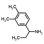 结构式 CAS# 473732-70-6, 1-(3,4-二甲基苯基)-1-丙胺