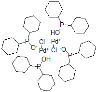 CAS 登录号:476493-68-2, 二氢二-Mu-氯四(二环己基亚膦酸)二-钯酸盐