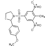 CAS#: 477489-65-9， 2-(4-Methoxyphenyl)-3-[(4-Methyl-3,5-Dinitrophenyl)Sulfonyl]-1,3-Thiazolidine