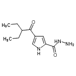 structure of CAS# 477848-78-5, 4-(2-Ethylbutanoyl)-1H-Pyrrole-2-Carbohydrazide;4-(2-ethylbutanoyl)-1H-pyrrole-2-carbohydrazide;MFCD02571862;ZINC01396093
