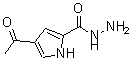 structure of CAS# 477858-84-7, 4-Acetyl-1H-Pyrrole-2-Carbohydrazide;4-acetyl-1H-pyrrole-2-carbohydrazide;MFCD02572008;ZINC02597338