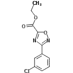 structure of CAS# 478030-49-8, Ethyl 3-(3-Chlorophenyl)-1,2,4-Oxadiazole-5-Carboxylate;3-(3-Chlo<wbr>rophenyl)<wbr>-1,2,4-ox<wbr>adiazole-<wbr>5-carboxy<wbr>lic acid <wbr>ethyl est<wbr>er;Ethyl 3-(3-chlorophenyl)-[1,2,4]oxadiazole-5-carboxylate;ethyl 3-(3-chlorophenyl)-1,2,4-oxadiazole-5-carboxylate