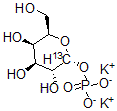 CAS#: 478518-78-4， alpha-D-Galactopyranose-1-13C 1-(Dihydrogen Phosphate) Dipotassium Salt