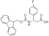 结构式 CAS# 479064-95-4, 芴甲氧羰基-D-3-氨基-3-(4-氟苯基)-丙酸