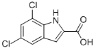 structure of CAS# 4792-71-6, 5,7-Dichloro-1H-Indole-2-Carboxylic Acid;5,7-DICHLORO-1H-INDOLE-2-CARBOXYLIC ACID;5,7-DICHLOROINDOLE-2-CARBOXYLIC ACID;5,7-Dichloro-Indole-2-Carboxylic