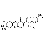 CAS#: 481-94-7， 3-Hydroxy-7-(5-Methoxy-2,2-Dimethyl-2H-Chromen-6-Yl)-2,2-Dimethyl-3,4-Dihydro-2H,6H-Pyrano[3,2-g]Chromen-6-One