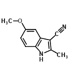 structure of CAS# 481668-37-5, 5-Methoxy-2-Methyl-1H-Indole-3-Carbonitrile;3-Cyano-5-methoxy-2-methylindole