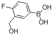结构式 CAS# 481681-02-1, B-[4-氟-3-(羟基甲基)苯基]-硼酸