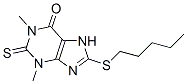 CAS 登录号:4869-70-9, 2,7-二氢-1,3-二甲基-8-(戊基硫代)-2-硫代-1H-嘌呤-6(3H)-酮