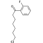structure of CAS# 487058-11-7, 7-Chloro-1-(2-Fluorophenyl)-1-Heptanone;7-chloro-1-(2-fluorophenyl)-1-oxoheptane