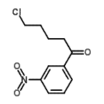 structure of CAS# 487058-74-2, 5-Chloro-1-(3-Nitrophenyl)-1-Pentanone;5-Chloro-1-(3-nitrophenyl)-1-oxopentane;MFCD07699539