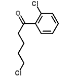 structure of CAS# 487058-79-7, 5-Chloro-1-(2-Chlorophenyl)-1-Pentanone;5-Chloro-1-(2-chlorophenyl)-1-oxopentane