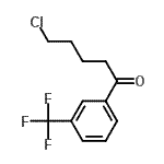 结构式 CAS# 487058-80-0, 5-氯-1-[3-(三氟甲基)苯基]-1-戊酮