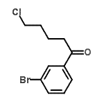 structure of CAS# 487058-88-8, 1-(3-Bromophenyl)-5-Chloro-1-Pentanone;1-(3-bromophenyl)-5-chloro-1-oxopentane