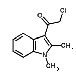 structure of CAS# 489425-25-4, 2-Chloro-1-(1,2-Dimethyl-1H-Indol-3-Yl)Ethanone;1-(1,2-dimethylindol-3-yl)-2-chloroethan-1-one;2-CBZ-AMINO-DODEC-3-ENOIC ACID METHYL ESTER;2-chloro-1-(1,2-dimethyl-1H-indol-3-yl)ethanone