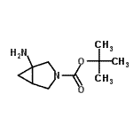 structure of CAS# 489438-95-1, 2-Methyl-2-Propanyl 1-Amino-3-Azabicyclo[3.1.0]Hexane-3-Carboxylate;1-Amino-3-Boc-3-azabicyclo[3.1.0]hexane;tert-butyl 1-amino-3-azabicyclo[3.1.0]hexane-3-carboxylate