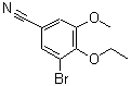 structure of CAS# 495396-35-5, 3-Bromo-4-Ethoxy-5-Methoxybenzonitrile;3-bromo-4-ethoxy-5-methoxybenzenecarbonitrile;3-Bromo-4-ethoxy-5-methoxybenzonitrile;3-Bromo-4-Ethoxy-5-Methoxy-Benzonitrile
