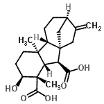 CAS#: 4955-22-0， (1alpha,2beta,4Aalpha,4Bbeta,10beta)-2-Hydroxy-1,4A-Dimethyl-8-Methylenegibbane-1,10-Dicarboxylic Acid