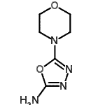 structure of CAS# 496057-17-1, 5-(4-Morpholinyl)-1,3,4-Oxadiazol-2-Amine;5-Morpholin-4-yl-1,3,4-oxadiazol-2-amine;5-Morpholin-4-yl-1,3,4-oxadiazol-2-ylamine;5-morpholin-4-yl-1,3,4-oxadiazole-2-ylamine