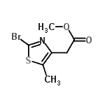 CAS 登录号：496062-15-8， 甲基2-(2-溴-5-甲基-噻唑-4-基)乙酸酯