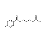 structure of CAS# 49618-09-9, 7-(4-Iodophenyl)-7-Oxoheptanoic Acid;7-(4-iodophenyl)-7-oxoheptanoic acid