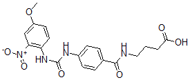 CAS#: 49625-21-0， 4-((4-((((4-Methoxy-2-nitrophenyl)amino)carbonyl)amino)benzoyl)amino)butanoic acid