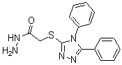 结构式 CAS# 49656-91-9, 2-[(4,5-二苯基-4H-1,2,4-三唑-3-基)硫代]-乙酰肼