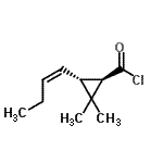 CAS#: 496881-95-9， (1R,3R)-3-[(1Z)-1-Buten-1-Yl]-2,2-Dimethylcyclopropanecarbonyl Chloride