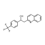 结构式 CAS# 496947-30-9, 2-(2-喹啉基)-1-[4-(三氟甲基)苯基]乙醇