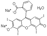 CAS#: 49746-10-3， Disodium 2-(2,4,5,7-tetraiodo-3-keto-6-oxido-xanthen-9-yl)benzoate hydrate