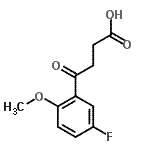 结构式 CAS# 49800-56-8, 4-(5-氟-2-甲氧基苯基)-4-氧代丁酸