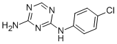 structure of CAS# 500-42-5, N-(4-Chlorophenyl)-1,3,5-triazine-2,4-diamine;(4-Amino-S-Triazin-2-Yl)-(4-Chlorophenyl)Amine;1,3,5-Triazine-2,4-Diamine, N-(4-Chlorophenyl)-;2-Amino-4-(4-Chloroanilino)-S-Triazine