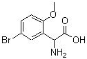 structure of CAS# 500696-01-5, Amino(5-Bromo-2-Methoxyphenyl)Acetic Acid