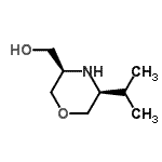 CAS#: 500708-43-0， [(3R,5S)-5-Isopropyl-3-Morpholinyl]Methanol