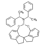结构式 CAS# 500997-70-6, N,N-二[(1R)-1-苯基乙基]-10,11,12,13-四氢二茚并[7,1-de:1',7'-fg][1,3,2]二氧杂磷杂环辛二烯-5-胺