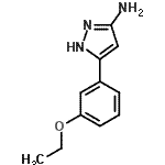 结构式 CAS# 502132-94-7, 5-(3-乙氧基苯基)-1H-吡唑-3-胺