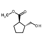结构式 CAS# 502650-66-0, 甲基(1R,2R)-2-(羟基甲基)环戊烷羧酸酯