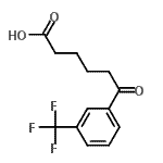 structure of CAS# 502651-11-8, 6-Oxo-6-[3-(Trifluoromethyl)Phenyl]Hexanoic Acid;6-Oxo-6-(3-trifluoromethylphenyl)hexanoic acid